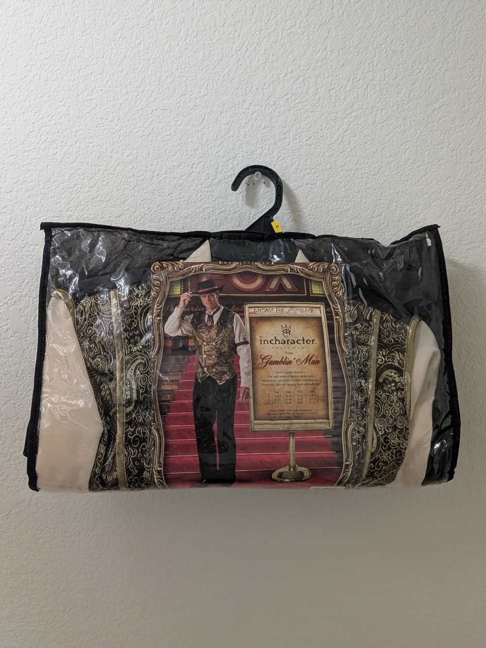 Gambling Man Adult costume. Old West western Halloween. Size M NWT